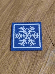 Nažehlovačka vločka barva modrá