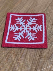 Nažehlovačka vločka barva červená