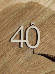 Dřevěná narozeninová čísla se závěsem číslo 40
