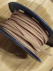 Řemínek imitace kůže šíře 3 mm barva hnědá světlá