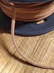 Řemínek imitace kůže šíře 3 mm barva hnědá světlá