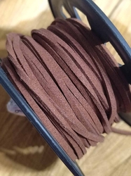 Řemínek imitace kůže šíře 3 mm barva hnědá 