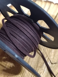 Řemínek imitace kůže šíře 3 mm barva hnědá nejtmavší