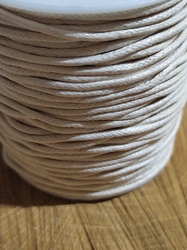 Šňůra bavlněná Ø2 mm voskovaná barva ecru