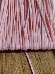 Kreativní šnůrka šíře 1mm voskovaná barva růžová světlá