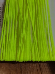 Kreativní šnůrka šíře 1mm voskovaná barva žlutozelená neon