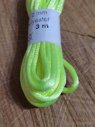 Saténová šňůra Ø2 mm svazek 3 m barva zelená neon