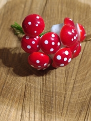 Umělá muchomůrka 12 ks barva červená