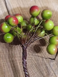 Umělé bobule k aranžování Ø11 mm 20 ks trs
