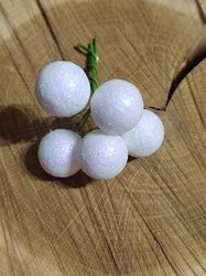 Dekorace kuličky průměr 20 mm s glitry 6 ks