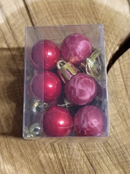 Vánoční baňky Ø20 mm barva červená 