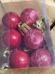 Vánoční baňky Ø20 mm barva červená 
