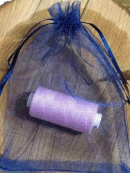 Dárkový pytlík organza barva modrá