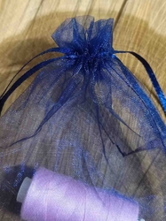 Dárkový pytlík organza barva modrá