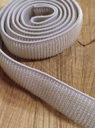 Suchý zip plyš šíře 20 mm elastický barva béžová světlá
