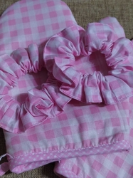 Dárková sada chňapky a gumičky scrunchie do vlasů
