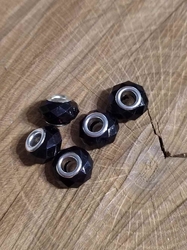 Plastové korálky s ploškami s velkým průvlekem 14,5x9 mm barva černá