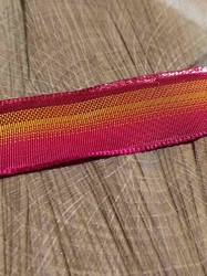 Plátnová stuha vánoční 25mm barva červeno oranžová