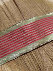 Vánoční stuha barva červená zlatá