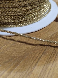 Šňůra leonská 1,7 mm barva zlatá