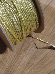Lurexová šňůrka šíře 1,2 mm barva zlatá