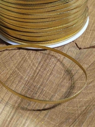 Dutinka s lurexem šíře 2,5 mm plochá barva zlatá