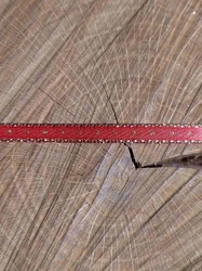 Stuha červeno zlatá šíře 5 mm