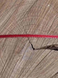 Stuha atlasová oboulící s rexorem šíře 3mm barva červená zlatá