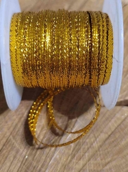 Dekorační stuha s lurexem šíře 3 mm barva zlatá