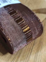 Plátnová stuha s monofilem šíře 40 mm barva hnědá