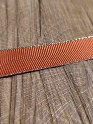 Rypsová stuha s metaloplastem šíře 15 mm barva rezavá zlatá 