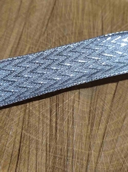 Plátnová stuha s drátem šíře 22 mm barva stříbrná
