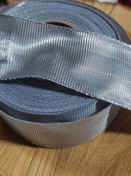 Stuha s drátem šíře 40 mm barva stříbrná