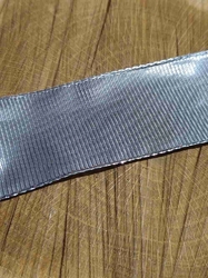Stuha s drátem šíře 40 mm barva stříbrná