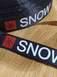 Lampas / rypsová stuha Snow šíře 19 mm barva černá