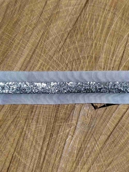 Lampas lurexový / stuha šíře 20 mm barva šedá