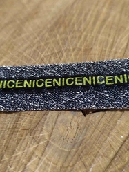 Lampas lurexový Nice šíře 20 mm barva černá žlutá