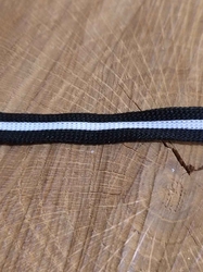 Lampas / oděvní stuha šíře 10 mm barva černá bílá