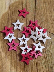 Dřevěná hvězdička k dekoraci 17 ks