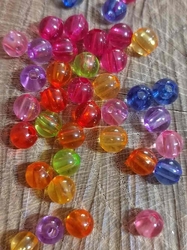 Plastové korálky Ø6 mm 20 g mix barev