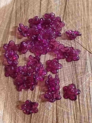 Plastové korálky zvoneček 12 mm 100 ks barva cyklámen