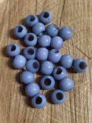 Plastové korálky s velkým průvlekem 25 ks 7x10 mm barva šedá 