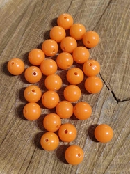 Plastové korálky Color Ø10 mm 20 ks barva oranžová