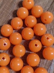 Plastové korálky Color Ø10 mm 20 ks oranžové