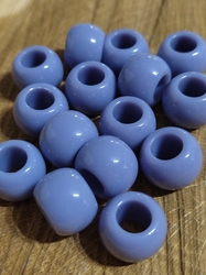 Plastové korálky s velkým průvlekem 10 ks 11x14 mm barva fialková