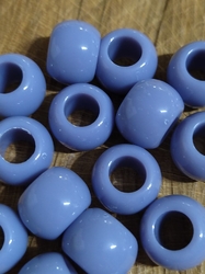 Plastové korálky s velkým průvlekem 10 ks 11x14 mm barva fialková