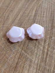 Plastové korálky růžičky Ø13 mm 10 ks barva růžová