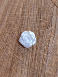 Plastové korálky růžičky Ø13 mm 10 ks barva off white