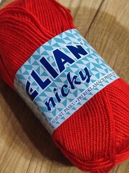 Pletací příze VSV Elian Nicky 50 g barva 207 červená