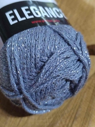 Pletací příze Elegance lurex 50 g barva 102 šedá